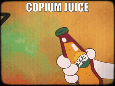 Cartoon Character Holding Bottle Of Cotium Juice GIF