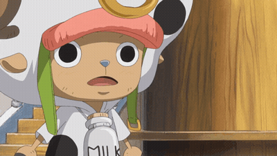 Cartoon Character Holding Bottle Saying Milk GIF