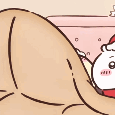 Cartoon Character Holding Candy Cane GIF