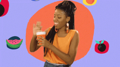 Cartoon Character Holding Cane In Front Of Brasil Map GIF