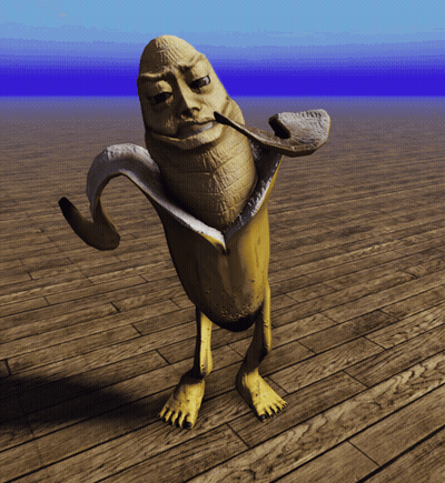 Cartoon Character Holding Cane Saying Oh Yeah