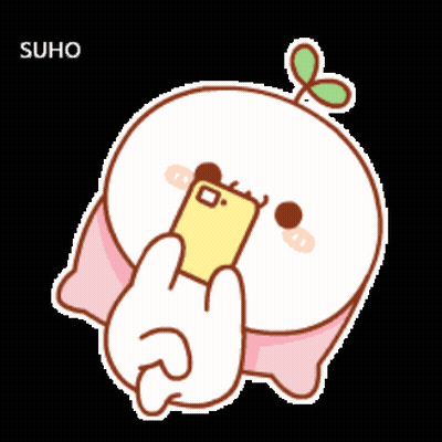 Cartoon Character Holding Cellphone