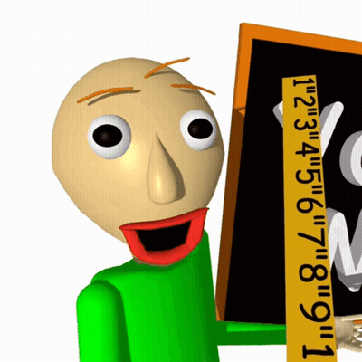 Cartoon Character Holding Chalkboard With Numbers 1-9 GIF