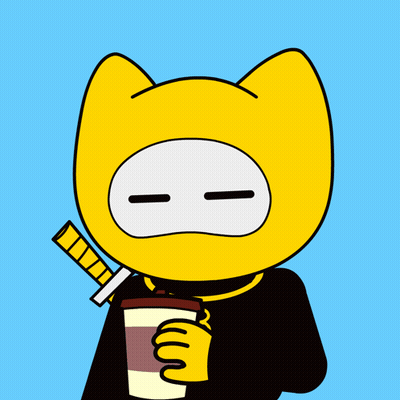 Cartoon Character Holding Coffee With Straw GIF