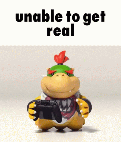 Cartoon Character Holding Controller With Unable To Get Real GIF