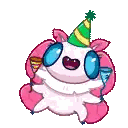 Cartoon Character Holding Cup Sticker