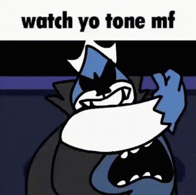 Cartoon Character Holding Do No Sign GIF