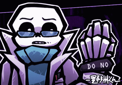 Cartoon Character Holding Do No Sign GIF