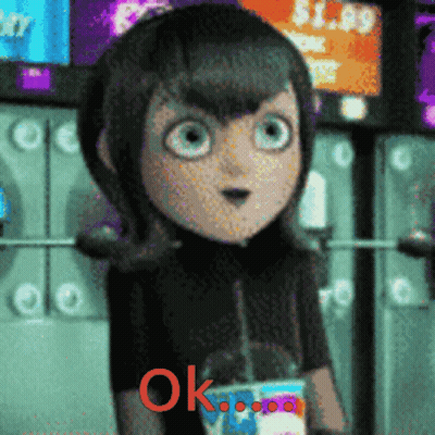 Cartoon Character Holding Drink Saying OK GIF