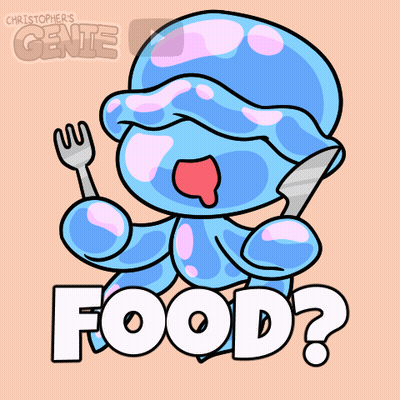 Cartoon Character Holding Fork And Knife GIF