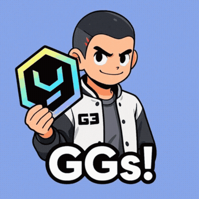 Cartoon Character Holding GGS Badge GIF