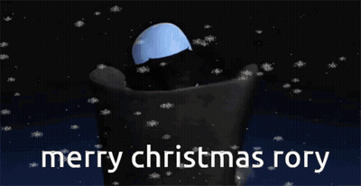 Cartoon Character Holding Gift Merry Christmas Rory GIF