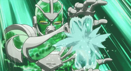 Cartoon Character Holding Green Object