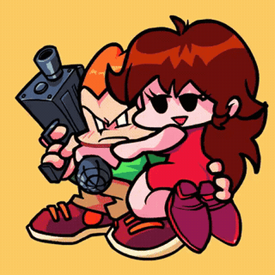 Cartoon Character Holding Gun And Microphone GIF