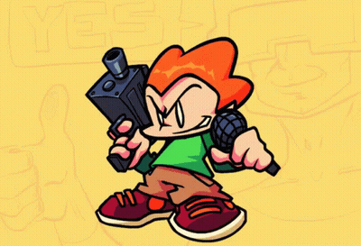 Cartoon Character Holding Gun And Microphone Saying Yes GIF