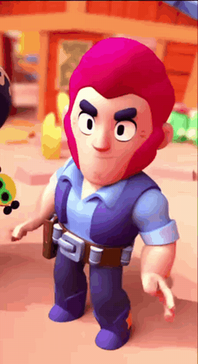 Cartoon Character Holding Gun With Colt Shirt GIF