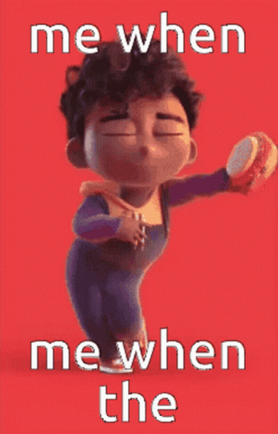 Cartoon Character Holding Hamburger Saying Me When GIF