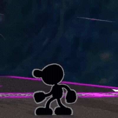 Cartoon Character Holding Hammer And Sign With Number Six GIF