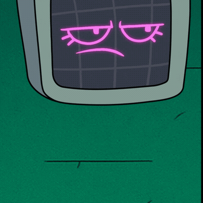 Cartoon Character Holding Hat In Front Of Sad Face Screen GIF