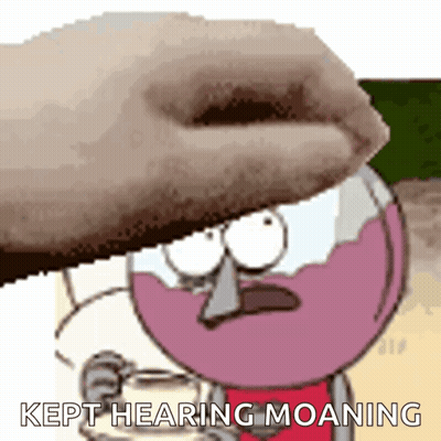 Cartoon Character Holding Head With Moaning GIF