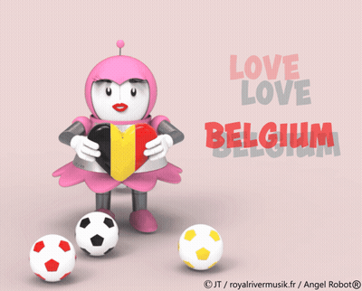 Cartoon Character Holding Heart Love Love Belgium GIF