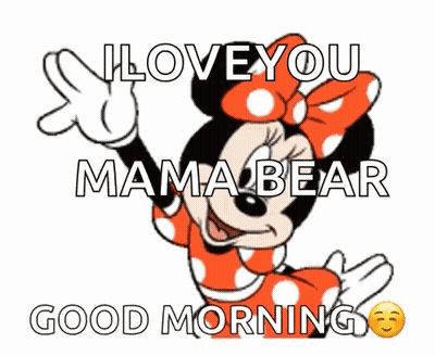 Cartoon Character Holding Heart Momma Love You Good Morning GIF