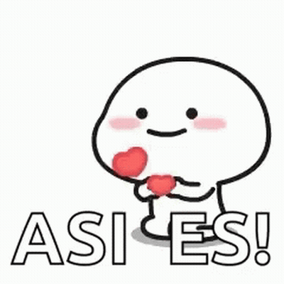Cartoon Character Holding Heart Saying Asi Es! GIF
