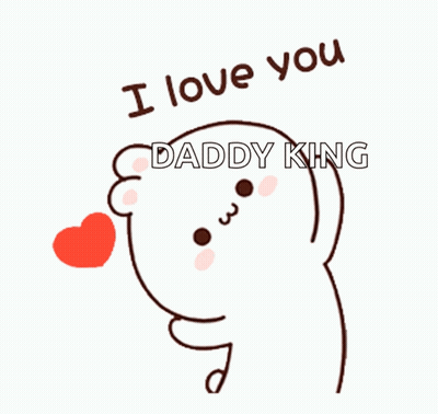 Cartoon Character Holding Heart Saying I Love You Daddy King GIF