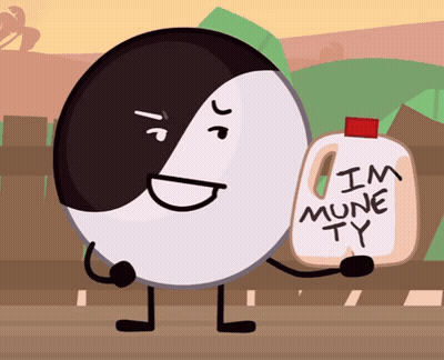 Cartoon Character Holding I'm Mune Ty Bottle GIF