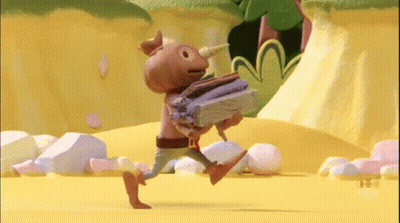 Cartoon Character Holding Ice Cream Cone