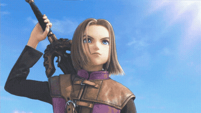 Cartoon Character Holding Large Sword GIF