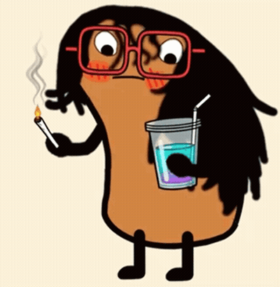Cartoon Character Holding Lighter And Water GIF