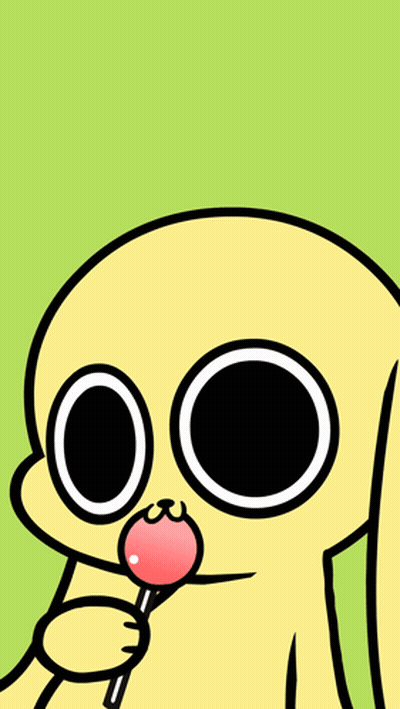 Cartoon Character Holding Lollipop Says You're Crazy GIF