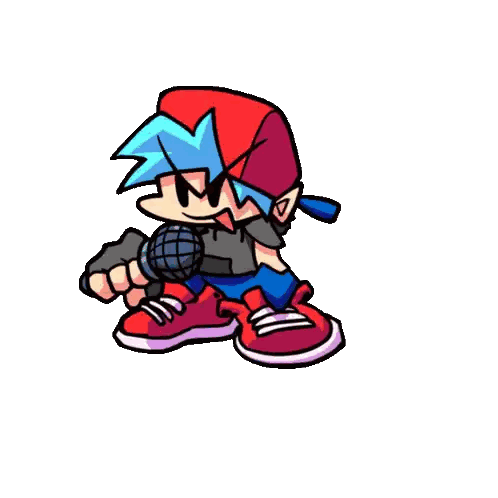 Cartoon Character Holding Microphone Sticker