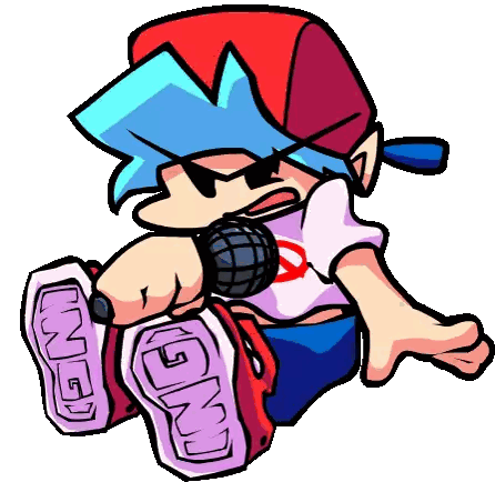 Cartoon Character Holding Microphone GNC Shoes Sticker
