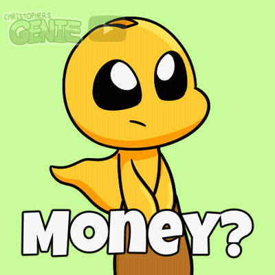 Cartoon Character Holding Money Bag GIF
