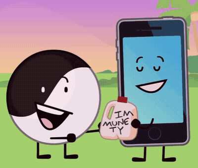 Cartoon Character Holding Money Bottle GIF