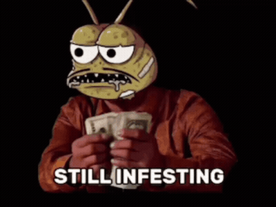 Cartoon Character Holding Money Still Infesting GIF