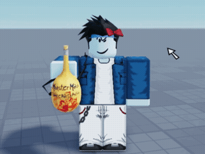 Cartoon Character Holding Monster Mix GIF