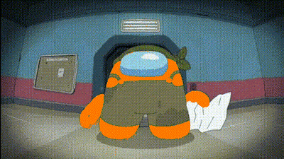 Cartoon Character Holding Paper In Room GIF