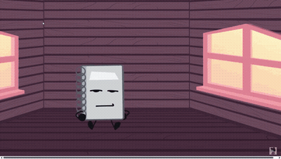 Cartoon Character Holding Paper Saying Obj GIF