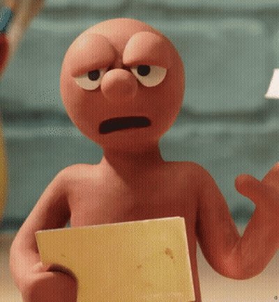 Cartoon Character Holding Paper GIF