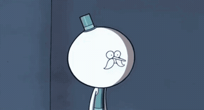 Cartoon Character Holding Paper GIF