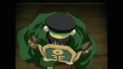 Cartoon Character Holding Paper With Letter W GIF