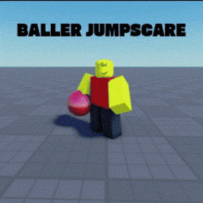 Cartoon Character Holding Pink Ball Baller Jumpscare GIF
