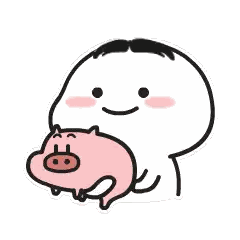 Cartoon Character Holding Pink Pig With Dollar Sign Sticker