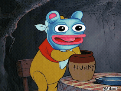 Cartoon Character Holding Pot Of Honey GIF