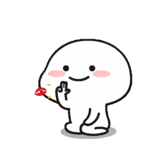 Cartoon Character Holding Red Flower And Giving Kiss Sticker