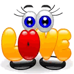 Cartoon Character Holding Red Heart Sticker