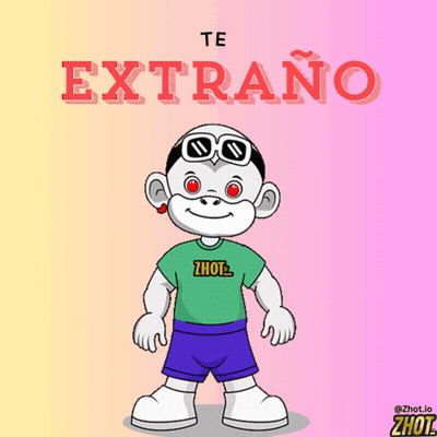 Cartoon Character Holding Red Heart Te Extrano GIF